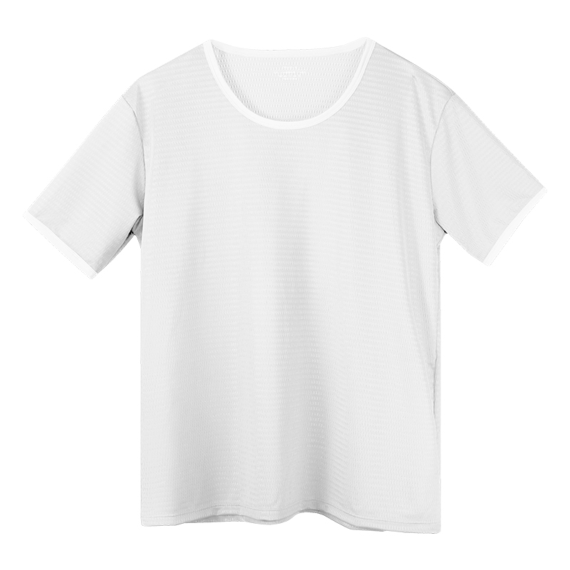 Undershirt Crew Neck - Męska koszulka z jedwabiu lodowego, bezszwowa,